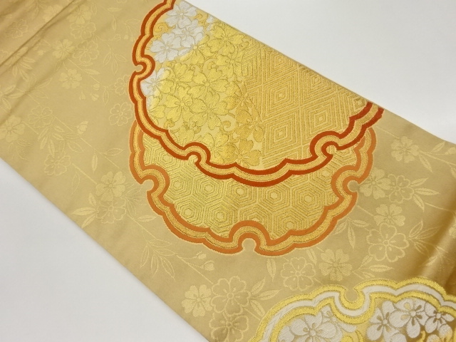 JAPANESE FUKURO OBI / WOVEN WEEPING SAKURA